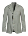 Boglioli Man Blazer Sage Green Size 38 Virgin Wool, Silk In Sage Green