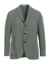 Boglioli Man Blazer Sage Green Size 42 Cotton, Linen