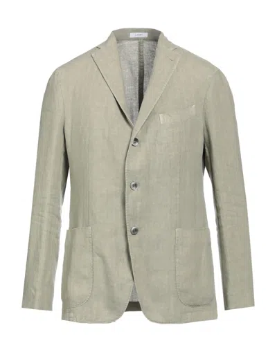 Boglioli Man Blazer Sage Green Size 42 Linen In Sage Green