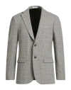 Boglioli Man Blazer Sage Green Size 42 Virgin Wool, Silk In Gray