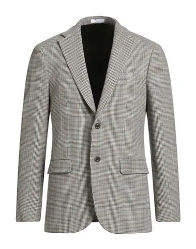Boglioli Man Blazer Sage Green Size 42 Virgin Wool, Silk