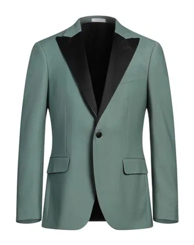 Boglioli Man Blazer Sage Green Size 42 Wool, Mohair Wool