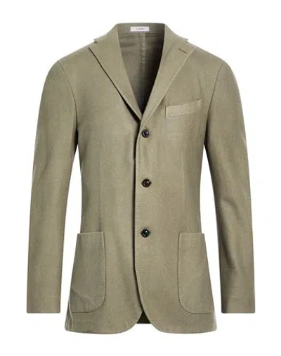 Boglioli Man Blazer Sage Green Size 46 Cashmere In Neutral