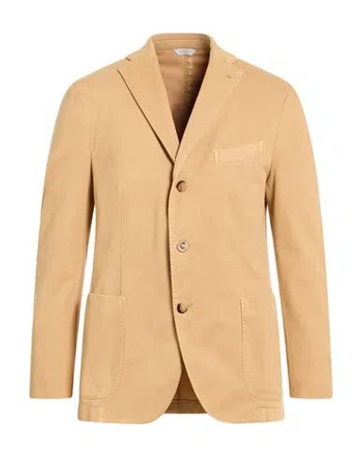 Boglioli Man Blazer Sand Size 42 Cotton, Elastane In Brown