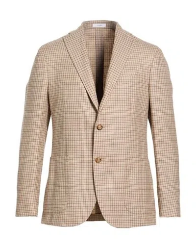 Boglioli Man Blazer Sand Size 44 Wool, Silk, Polyamide In Neutral