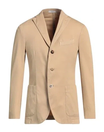 Boglioli Man Blazer Sand Size 46 Cotton, Elastane In Beige