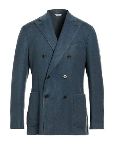 Boglioli Man Blazer Slate Blue Size 36 Virgin Wool