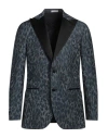 Boglioli Man Blazer Slate Blue Size 40 Virgin Wool, Polyester In Blue