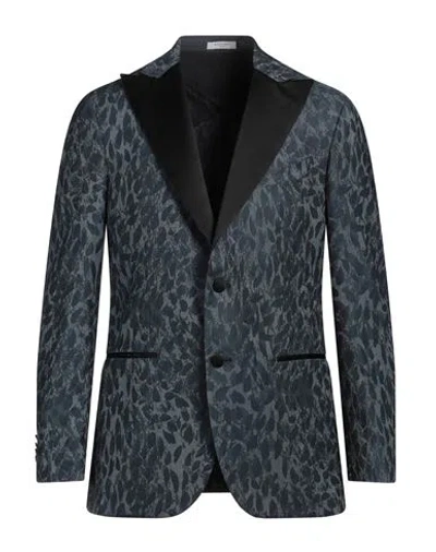 Boglioli Man Blazer Slate Blue Size 40 Virgin Wool, Polyester