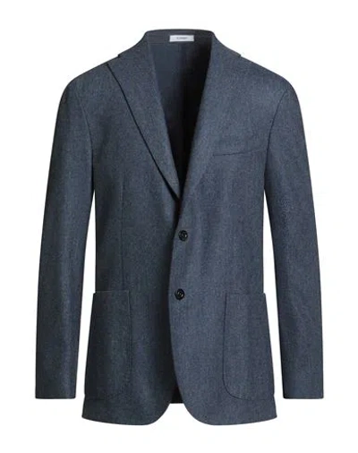 Boglioli Man Blazer Slate Blue Size 42 Virgin Wool