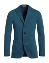 Boglioli Man Blazer Slate Blue Size 46 Cotton, Elastane