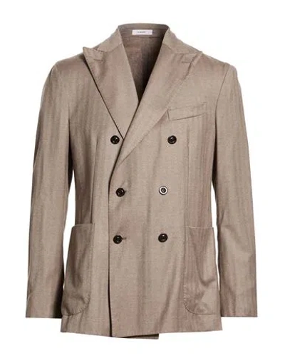 Boglioli Man Blazer Taupe Size 36 Virgin Wool, Silk In Neutral