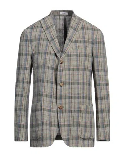 Boglioli Man Blazer Taupe Size 42 Linen In Grey