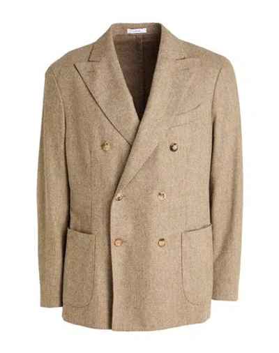 Boglioli Man Blazer Taupe Size 42 Virgin Wool In Brown