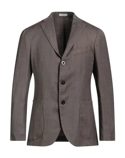 Boglioli Man Blazer Taupe Size 44 Virgin Wool, Polyester In Grey