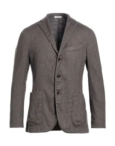Boglioli Man Blazer Taupe Size 46 Cotton, Linen, Polyester, Elastane In Brown