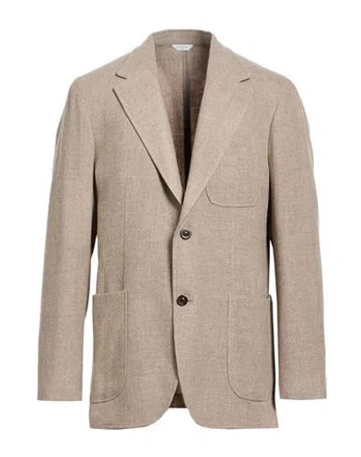 Boglioli Man Blazer Taupe Size 46 Wool, Cashmere In Gray