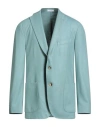 Boglioli Man Blazer Turquoise Size 44 Wool, Polyester In Blue