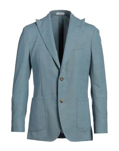 Boglioli Man Blazer Turquoise Size 48 Wool In Blue
