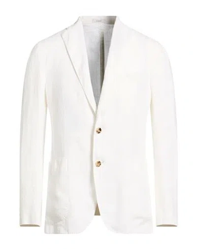 Boglioli Cotton And Linen-blend Blazer In White
