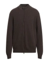 Boglioli Man Cardigan Dark Brown Size Xl Wool, Cashmere