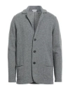 Boglioli Man Cardigan Grey Size Xxl Virgin Wool, Cashmere In Gray