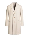 Boglioli Man Coat Beige Size 40 Virgin Wool, Polyester In Neutral