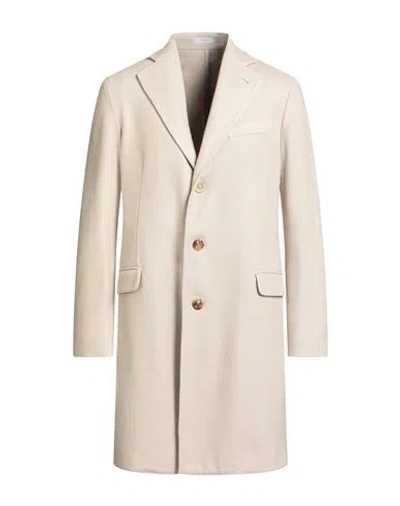 Boglioli Man Coat Beige Size 40 Virgin Wool, Polyester In Sand