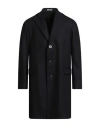 Boglioli Man Coat Midnight Blue Size 46 Cashmere In Black