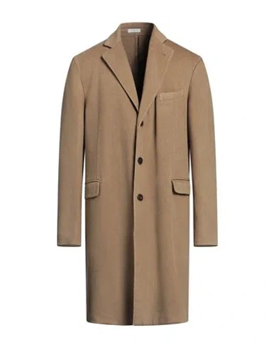 Boglioli Man Coat Camel Size 46 Cashmere In Beige