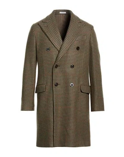 Boglioli Man Coat Khaki Size 40 Virgin Wool, Polyester, Polyamide In Sand