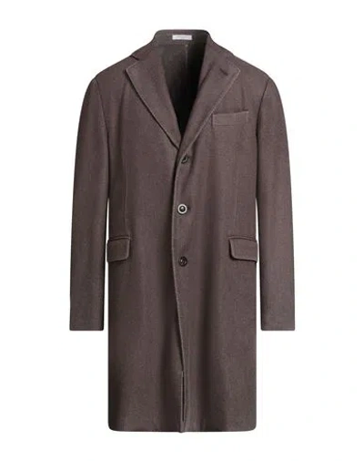 Boglioli Man Coat Khaki Size 44 Virgin Wool, Polyester In Sand