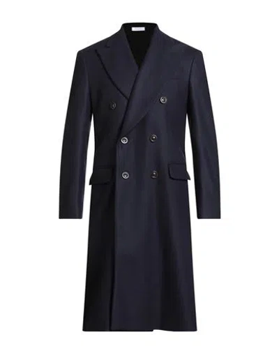 Boglioli Man Coat Midnight Blue Size 38 Wool