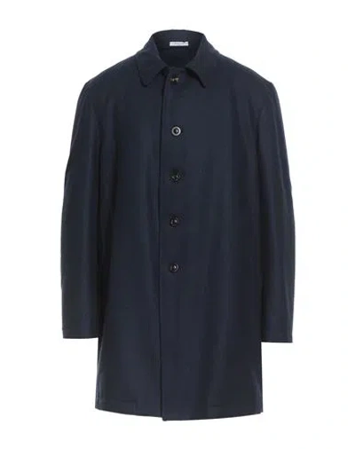Boglioli Man Coat Midnight Blue Size 40 Virgin Wool In Blue