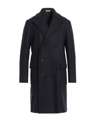 Boglioli Man Coat Midnight Blue Size 40 Virgin Wool, Polyamide, Cashmere