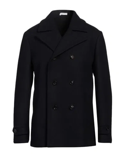 Boglioli Man Coat Midnight Blue Size 42 Virgin Wool, Polyamide, Cashmere