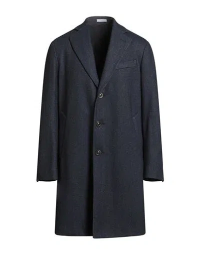 Boglioli Man Coat Midnight Blue Size 42 Virgin Wool, Polyester