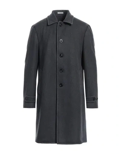 Boglioli Man Coat Midnight Blue Size 42 Virgin Wool, Polyester