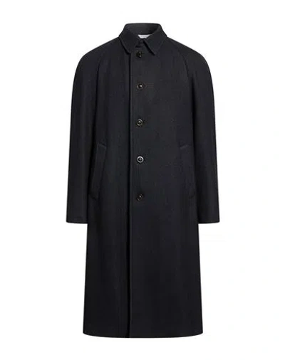 Boglioli Man Coat Midnight Blue Size 42 Wool, Polyester In Black