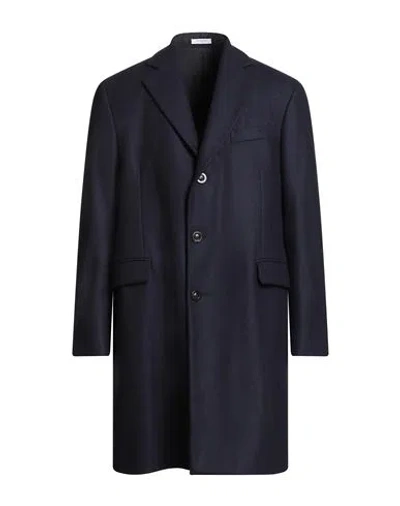 Boglioli Man Coat Midnight Blue Size 44 Wool