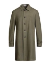 Boglioli Man Coat Military Green Size 40 Virgin Wool, Polyester In Green