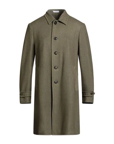 Boglioli Man Coat Military Green Size 40 Virgin Wool, Polyester