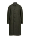 Boglioli Man Coat Military Green Size 44 Virgin Wool, Polyester, Polyamide