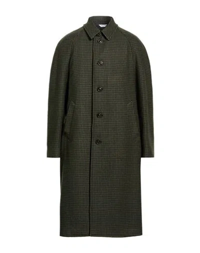 Boglioli Man Coat Military Green Size 44 Virgin Wool, Polyester, Polyamide