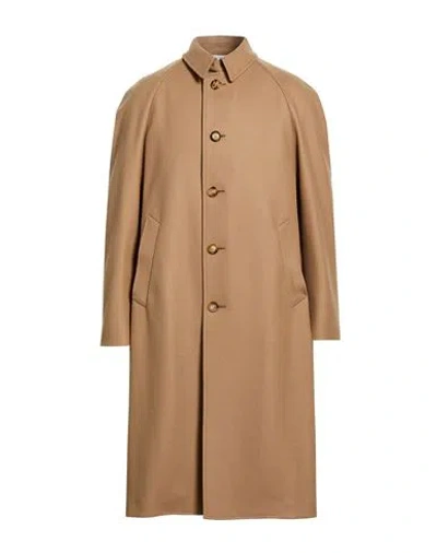 Boglioli Man Coat Sand Size 40 Wool, Polyamide In Brown