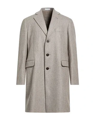 Boglioli Man Coat Taupe Size 40 Wool In Gray