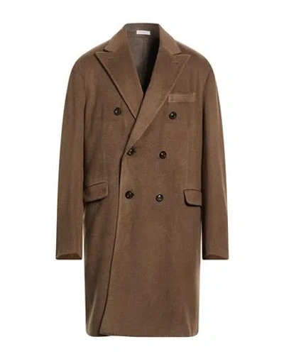 Boglioli Man Coat Taupe Size 46 Cashmere In Gray