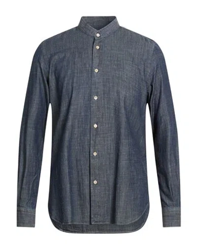 Boglioli Man Denim Shirt Blue Size 15 ¾ Cotton