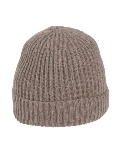Boglioli Man Hat Khaki Size Onesize Cashmere In Beige