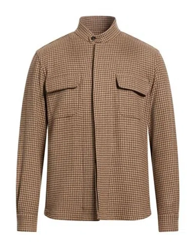 Boglioli Man Jacket Beige Size Xxl Wool, Cashmere In Brown